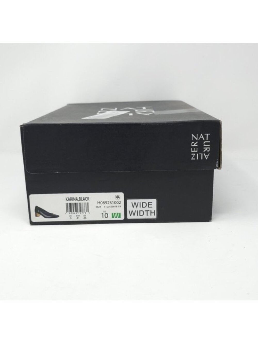 Naturalizer Black Patent Block Heel Pumps with Gold Accent 10W - Picture 10 of 10
